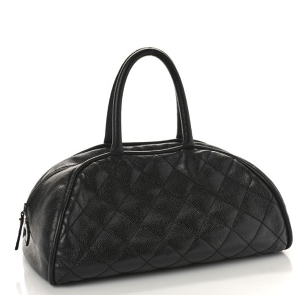 CHANEL Caviar Quilted Small Bowler in Black. - Picture 3 of 9